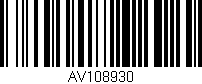 Código de barras (EAN, GTIN, SKU, ISBN): 'AV108930'