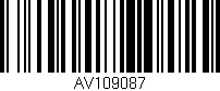 Código de barras (EAN, GTIN, SKU, ISBN): 'AV109087'