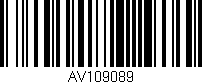 Código de barras (EAN, GTIN, SKU, ISBN): 'AV109089'