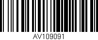 Código de barras (EAN, GTIN, SKU, ISBN): 'AV109091'