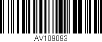 Código de barras (EAN, GTIN, SKU, ISBN): 'AV109093'