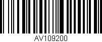 Código de barras (EAN, GTIN, SKU, ISBN): 'AV109200'