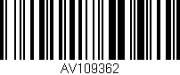 Código de barras (EAN, GTIN, SKU, ISBN): 'AV109362'