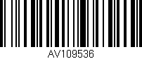 Código de barras (EAN, GTIN, SKU, ISBN): 'AV109536'