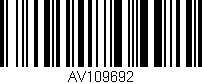 Código de barras (EAN, GTIN, SKU, ISBN): 'AV109692'