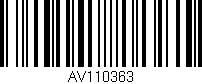 Código de barras (EAN, GTIN, SKU, ISBN): 'AV110363'
