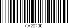 Código de barras (EAN, GTIN, SKU, ISBN): 'AV20708'