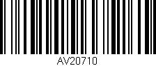 Código de barras (EAN, GTIN, SKU, ISBN): 'AV20710'