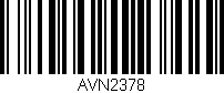 Código de barras (EAN, GTIN, SKU, ISBN): 'AVN2378'