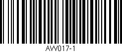 Código de barras (EAN, GTIN, SKU, ISBN): 'AW017-1'