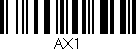 Código de barras (EAN, GTIN, SKU, ISBN): 'AX1'