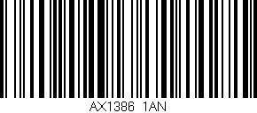 Código de barras (EAN, GTIN, SKU, ISBN): 'AX1386/1AN'