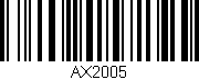 Código de barras (EAN, GTIN, SKU, ISBN): 'AX2005'