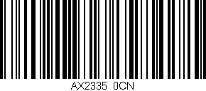 Código de barras (EAN, GTIN, SKU, ISBN): 'AX2335/0CN'