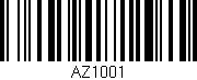 Código de barras (EAN, GTIN, SKU, ISBN): 'AZ1001'