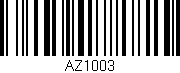 Código de barras (EAN, GTIN, SKU, ISBN): 'AZ1003'