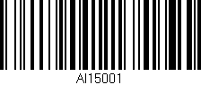 Código de barras (EAN, GTIN, SKU, ISBN): 'Ai15001'