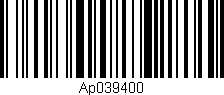 Código de barras (EAN, GTIN, SKU, ISBN): 'Ap039400'