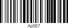 Código de barras (EAN, GTIN, SKU, ISBN): 'Ap067'