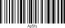 Código de barras (EAN, GTIN, SKU, ISBN): 'Ap5fs'