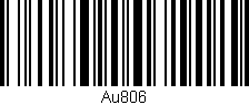 Código de barras (EAN, GTIN, SKU, ISBN): 'Au806'
