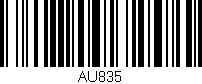 Código de barras (EAN, GTIN, SKU, ISBN): 'Au835'