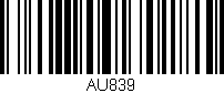 Código de barras (EAN, GTIN, SKU, ISBN): 'Au839'