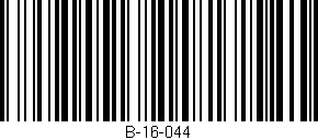 Código de barras (EAN, GTIN, SKU, ISBN): 'B-16-044'