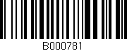 Código de barras (EAN, GTIN, SKU, ISBN): 'B000781'