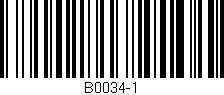 Código de barras (EAN, GTIN, SKU, ISBN): 'B0034-1'