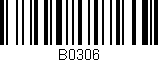 Código de barras (EAN, GTIN, SKU, ISBN): 'B0306'