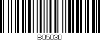 Código de barras (EAN, GTIN, SKU, ISBN): 'B05030'