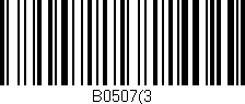 Código de barras (EAN, GTIN, SKU, ISBN): 'B0507(3'