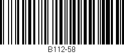 Código de barras (EAN, GTIN, SKU, ISBN): 'B112-58'