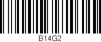 Código de barras (EAN, GTIN, SKU, ISBN): 'B14G2'