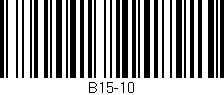 Código de barras (EAN, GTIN, SKU, ISBN): 'B15-10'