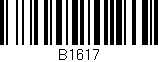 Código de barras (EAN, GTIN, SKU, ISBN): 'B1617'