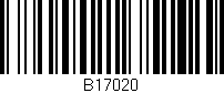 Código de barras (EAN, GTIN, SKU, ISBN): 'B17020'