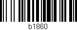 Código de barras (EAN, GTIN, SKU, ISBN): 'B1860'