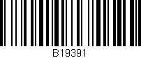 Código de barras (EAN, GTIN, SKU, ISBN): 'B19391'