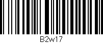 Código de barras (EAN, GTIN, SKU, ISBN): 'B2w17'