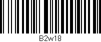 Código de barras (EAN, GTIN, SKU, ISBN): 'B2w18'