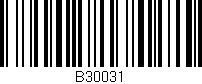 Código de barras (EAN, GTIN, SKU, ISBN): 'B30031'