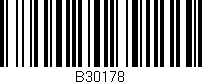 Código de barras (EAN, GTIN, SKU, ISBN): 'B30178'