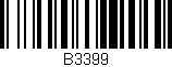 Código de barras (EAN, GTIN, SKU, ISBN): 'B3399'