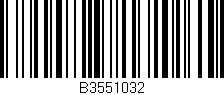 Código de barras (EAN, GTIN, SKU, ISBN): 'B3551032'