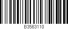 Código de barras (EAN, GTIN, SKU, ISBN): 'B3563110'