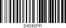 Código de barras (EAN, GTIN, SKU, ISBN): 'B4040PR'
