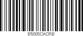Código de barras (EAN, GTIN, SKU, ISBN): 'B5005CACRB'