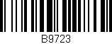 Código de barras (EAN, GTIN, SKU, ISBN): 'B9723'